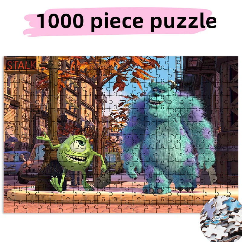 Puzzle de marque Disney pour enfants et adultes, 1000 pièces, dessins animés, université, jouets éducatifs, Collection, passe-temps