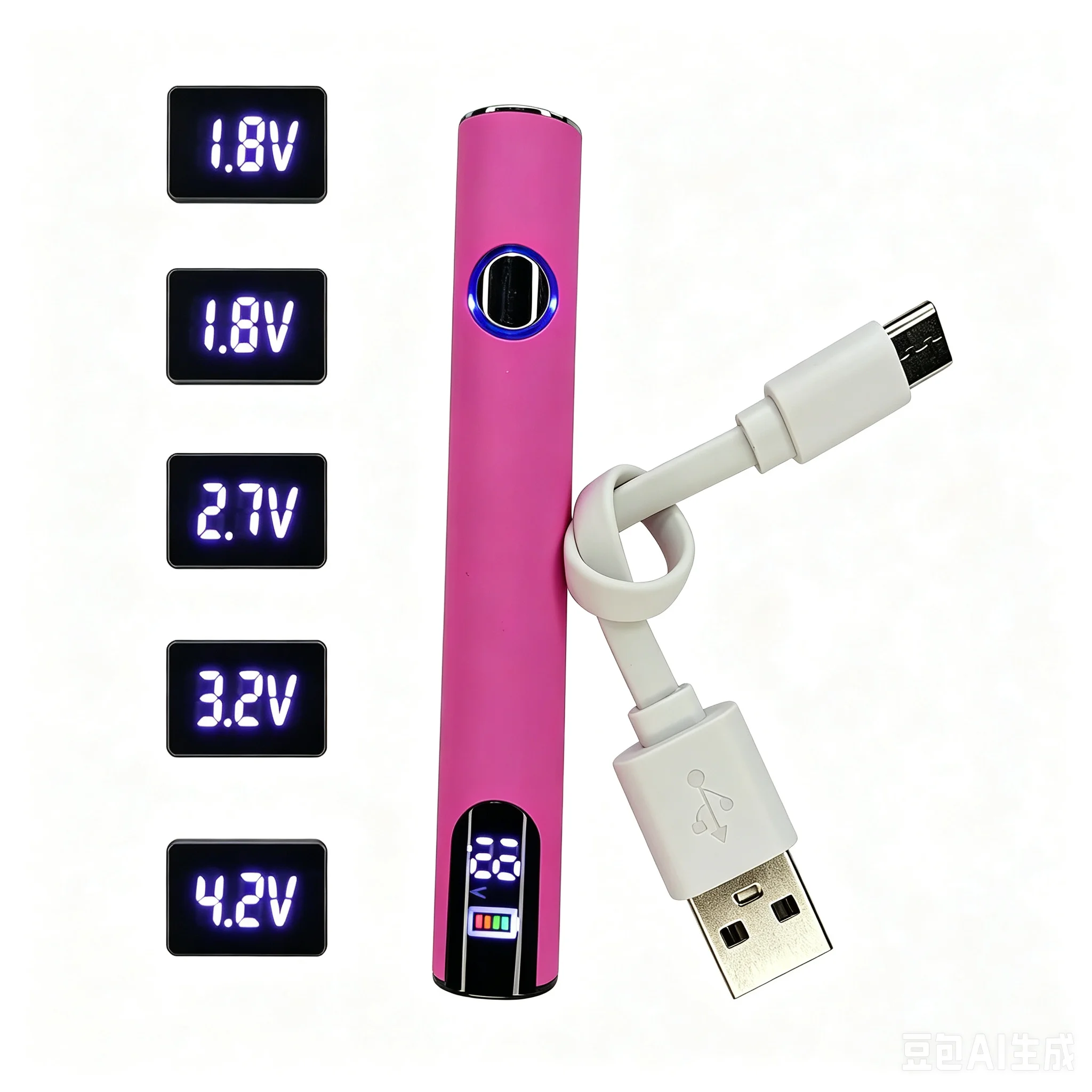 1Pcs, Portable Soldering Iron, DIY Mini Light Bulb, Hot Knife, 510 Thread Battery, Welding Tool, LED Display Voltage Switching