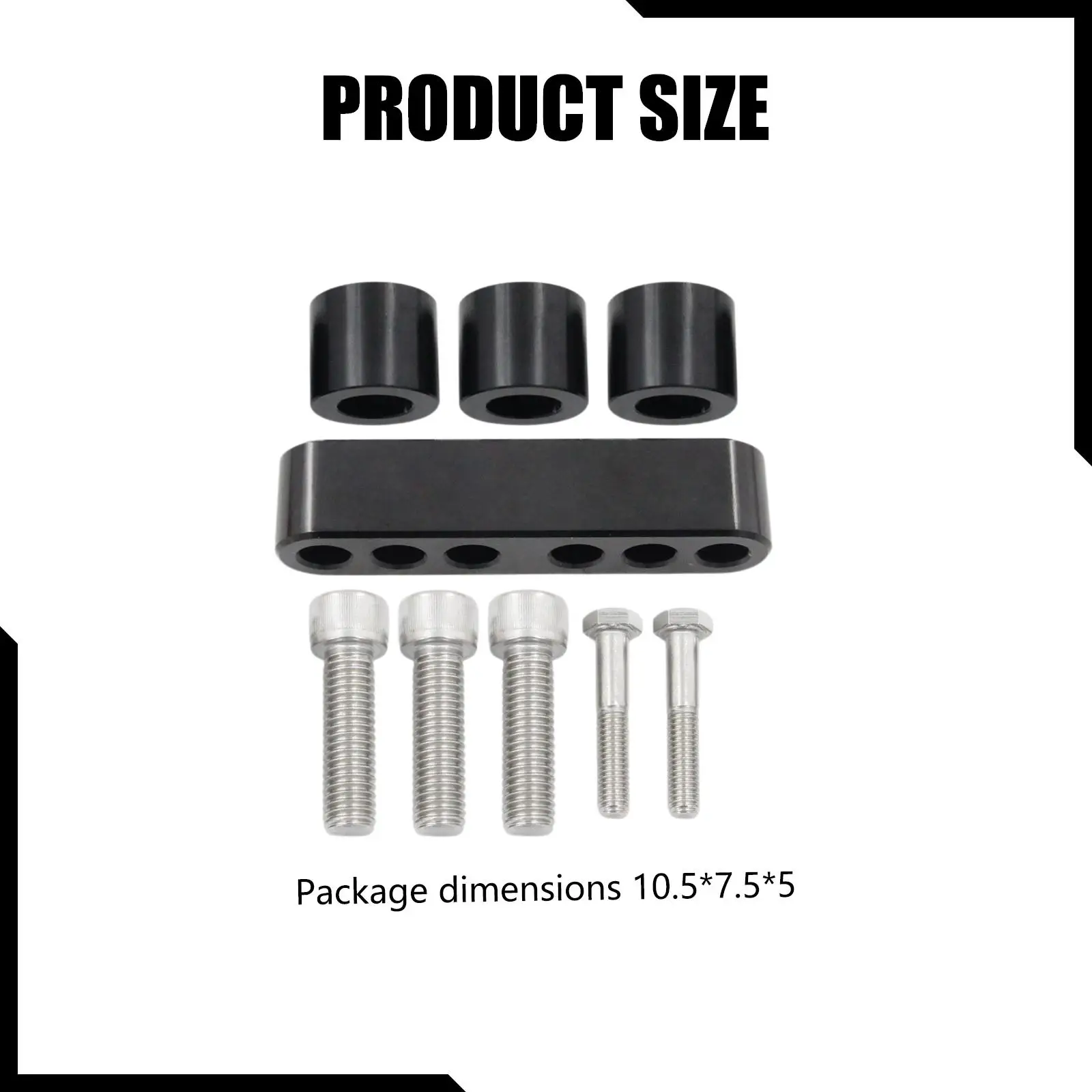 Kit de extensão de piso de driver de 3/4 '', substituição de fácil instalação, extensão externa de placa de piso de driver para acessórios de turismo