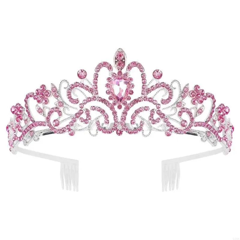 

Elegant Crowns For Women Rhinestones Tiaras With Comb Hair Accesories Hairpieces For Brides And Fashionable Occasion Y166