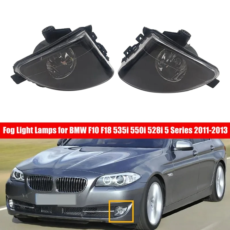 1Pair Front Lamps Fog Lights Parts Accessories 63177216887 63177216888 For BMW F10 F18 535I 550I 528I 5 Series 2011-2013