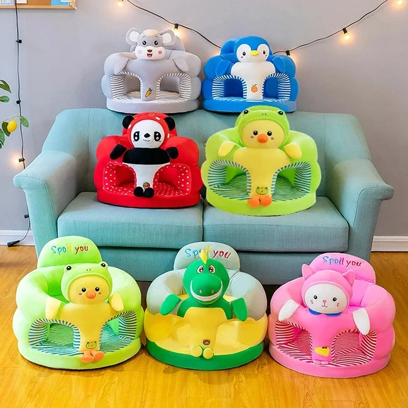 Cute Baby Sofa Support coprisedile sedia in peluche LearningTo Sit Feeding Chair comodo nido per bambini Puff lavabile senza riempitivo