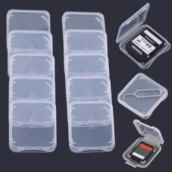 Transparent SD Memory Card Storage Box Portable Mini Clear SD TF Cards SIM Card Pin Dustproof Protector Case Cover Holder