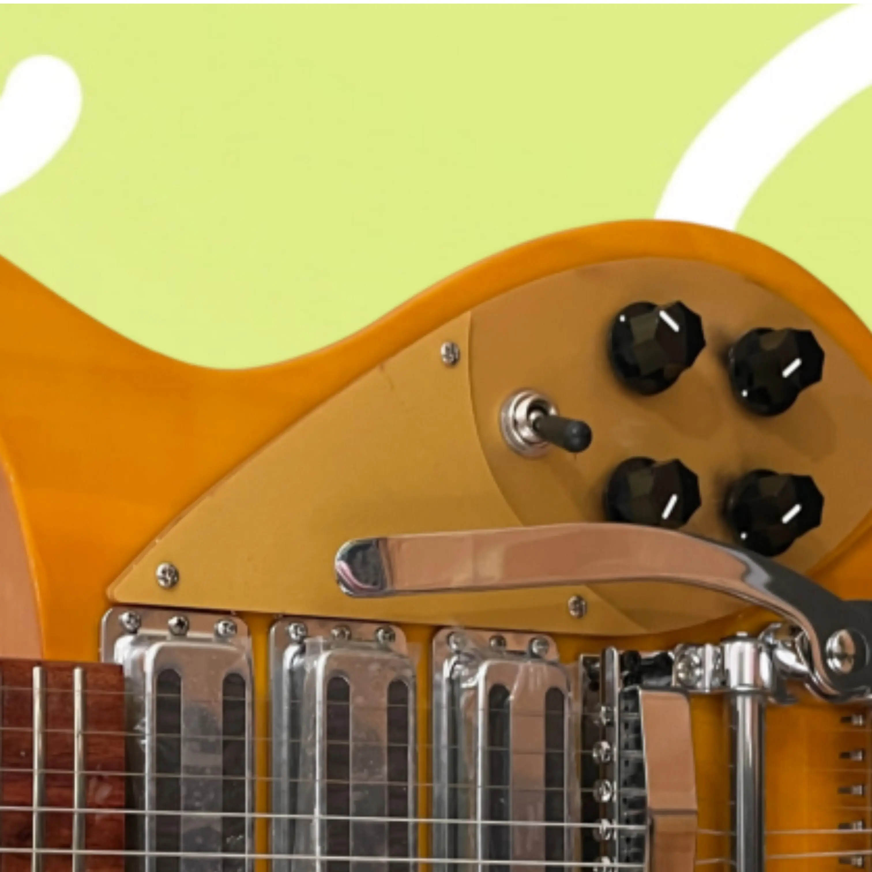 Amber Orange Retro Electric Guitar with Vibrato Tremolo, Rich and Full Vintage Tone Guitars, Rosewood Fretboard Guitarra