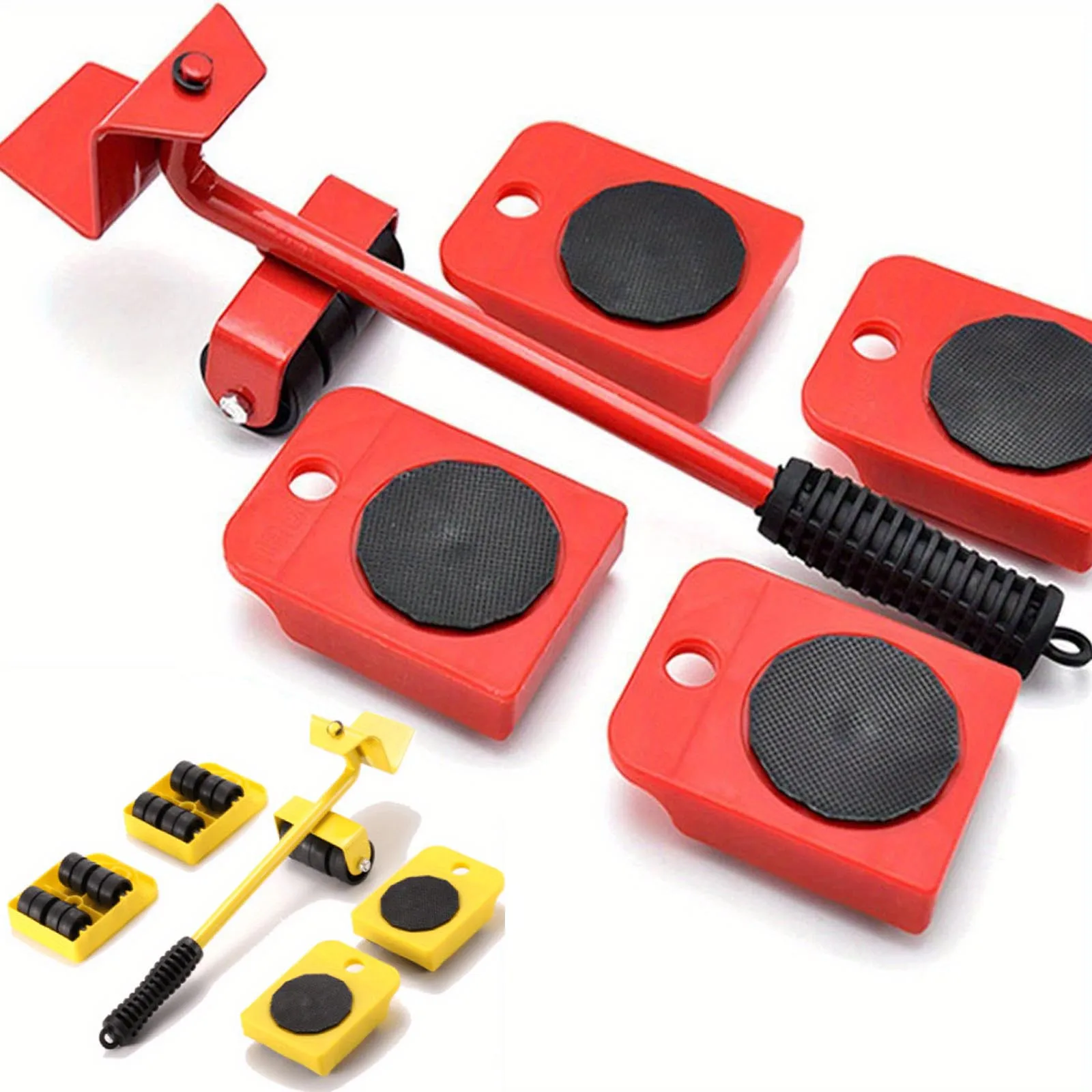 Furniture Mover Tool Set Heavy Stuffs Moving Roller With Bar Furniture Mover Lifter With Wheel Professional Moving Too.