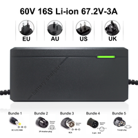 67.2V 3A Li-ion Battery Charger 16S 60V Li-ion Battery Pack intelligent Protection Output Port DC/Aviation/RCA/XLR/Triangle plug