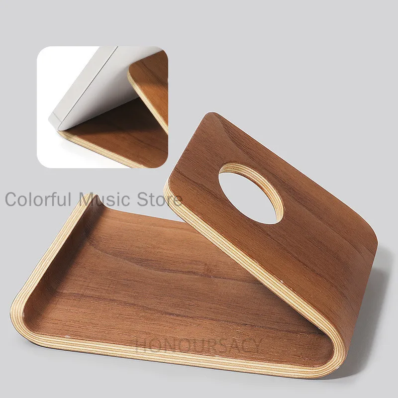 

Креативный твердый деревянный держатель для телефона, универсальная мобильная настольная подставка, многофункциональная подставка для планшета, деревянная подставка для зарядки из орехового дерева