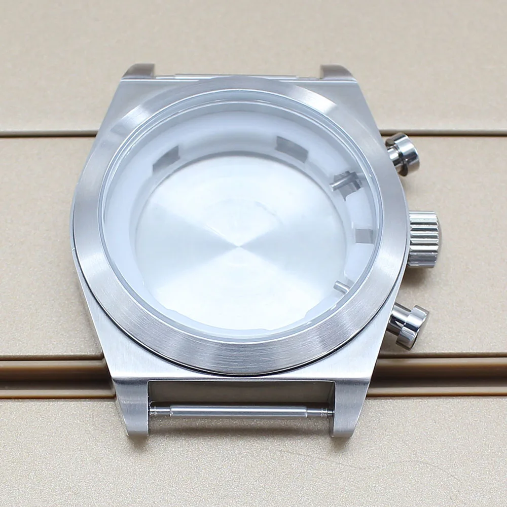 46 مللي متر 316L حافظة ساعة من الفولاذ المقاوم للصدأ تصميم نحى لحركة ميوتا OS00 37-38mmDial 10ATM أجزاء ساعة قاعدة كثيفة مقاومة للماء #3