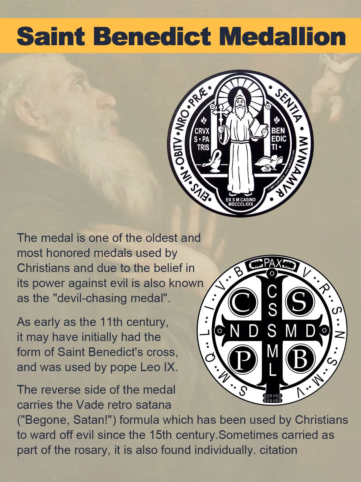 U7 Saint Benedict Necklaces for Man Woman Round Oval Coin Medal Stainless Steel Pendant Religious Catholic Unisex Jewelry