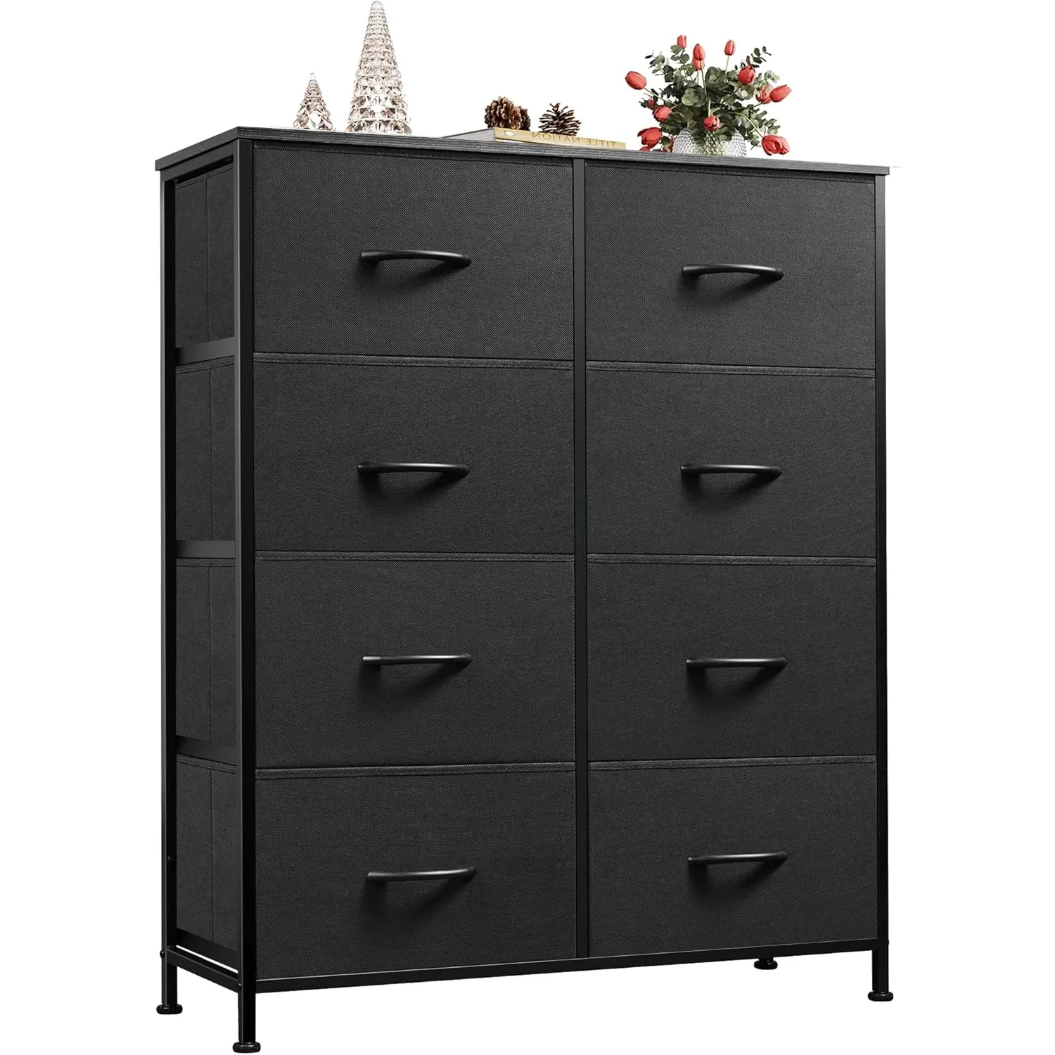 

Fabric Dresser for Bedroom, Tall Dresser with 8 Drawers, Storage Tower with Fabric Bins, Double Dresser, Chest of Drawers