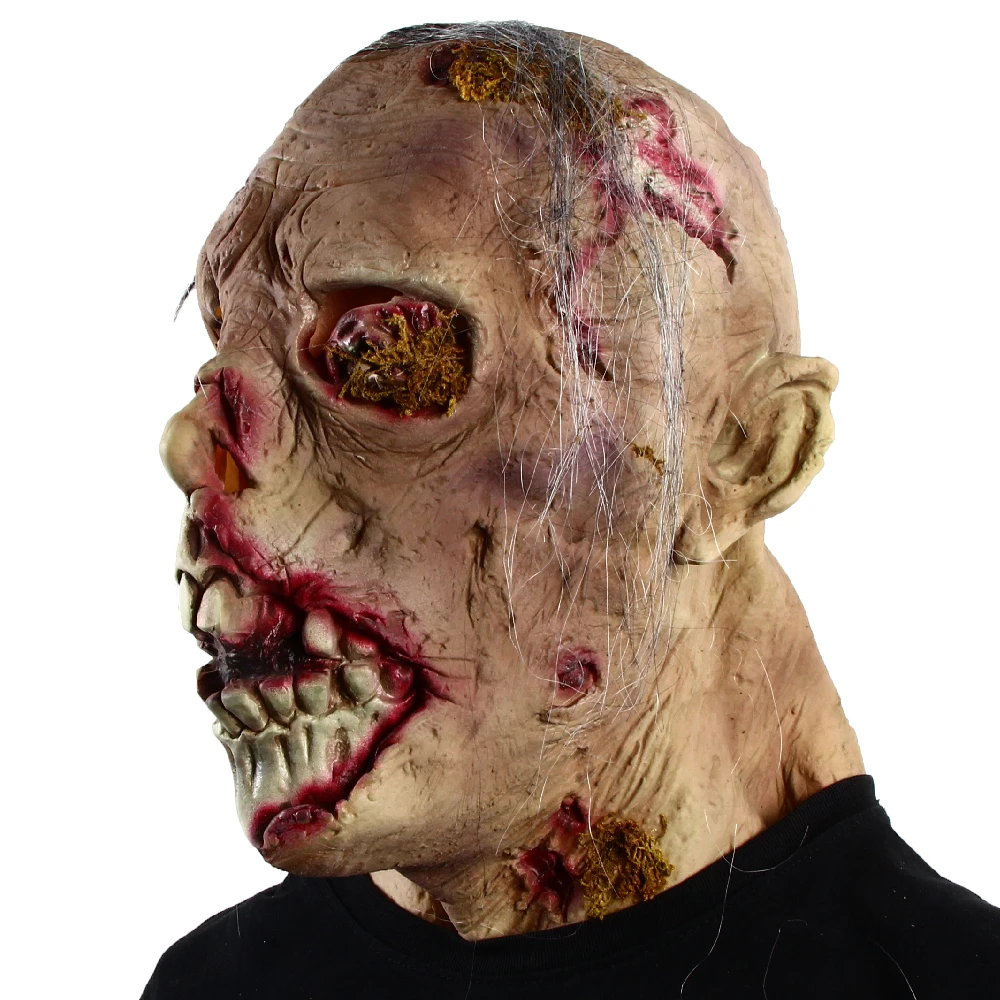 Horror Plague Zombie Mask Walking Dead Halloween Vampire Latex Full Face Props Makeup Ball Ghost House Odgrywanie ról Dekoracja