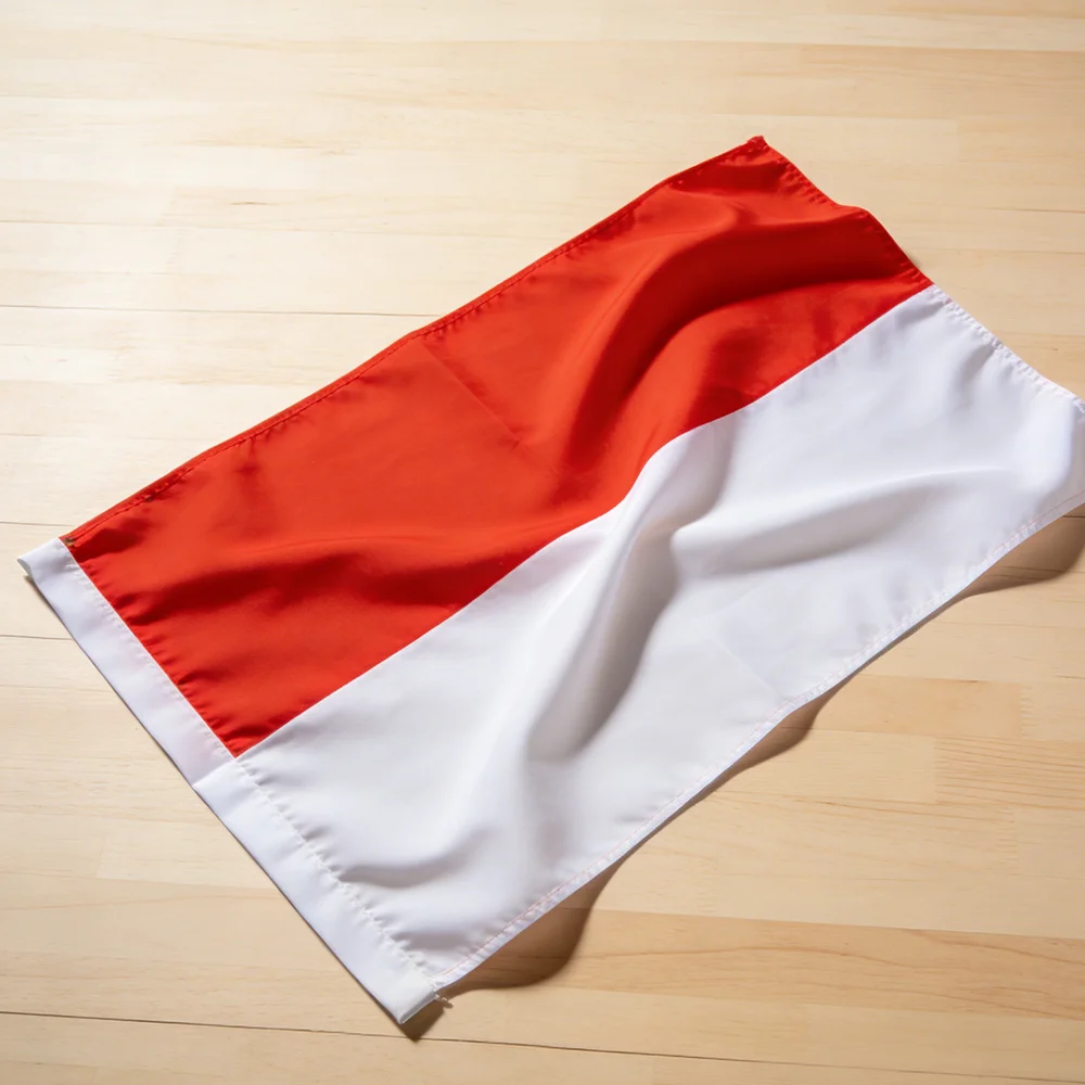 Indonesia National Flag 90x150 Cm Polyester Hanging Banner Easy-to-Hang for Patriotic Pride Cultural Events & Gatherings
