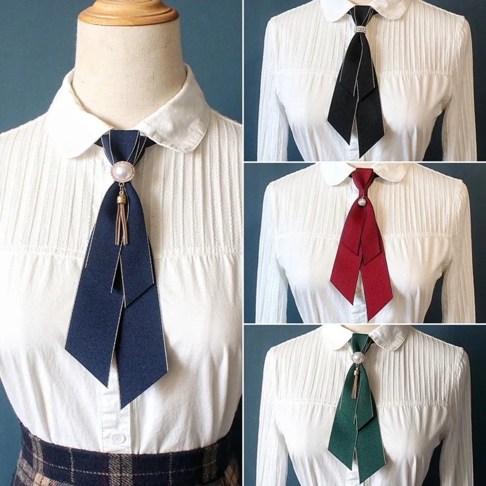 

Модный винтажный тканевый галстук-бабочка с жемчугом, регулируемый, ручной работы, украшение для шеи, галстук для воротника рубашки