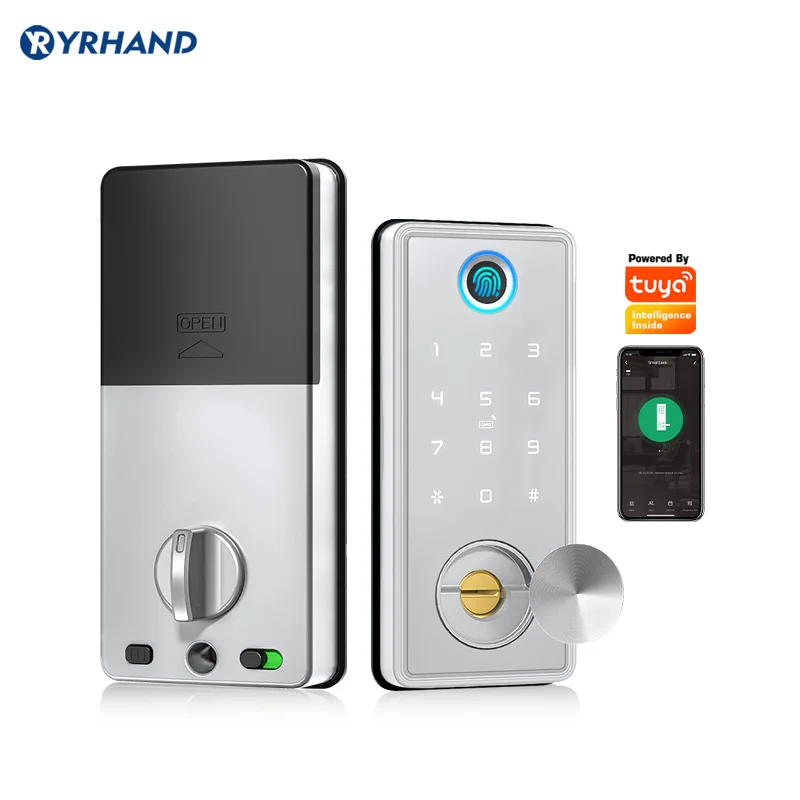 

Tuya Smart door lock Deadbolt Ttlock Tuya App Wifi Keyless Fingerprint Keypad Digital Bluetooth Lock Electronic Door for Home