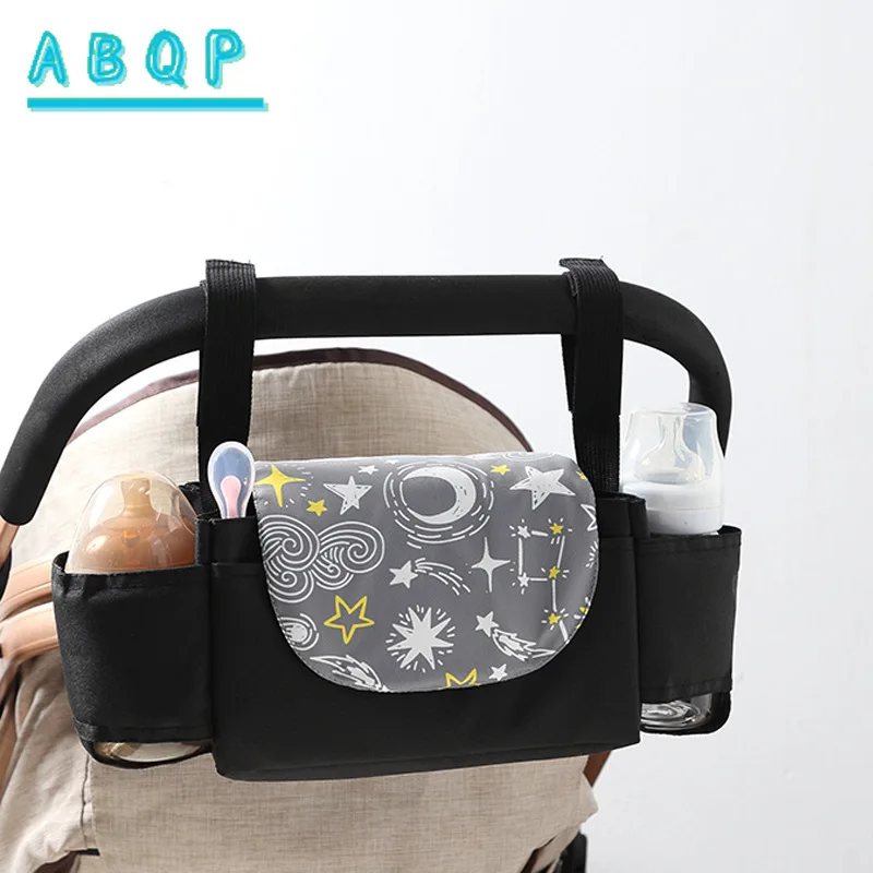 New Baby Stroller Hanging Bag Large Capacity Cartoon Baby Supplies Storage Bag Lightweight Outing Baby Stroller Bag High Quality