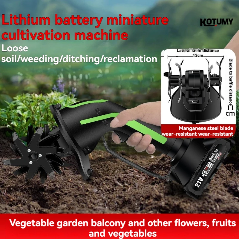 New Mini Handheld Electric Soil Loosener for Home Gardening, Charging Model for Planting Vegetables and Flowers