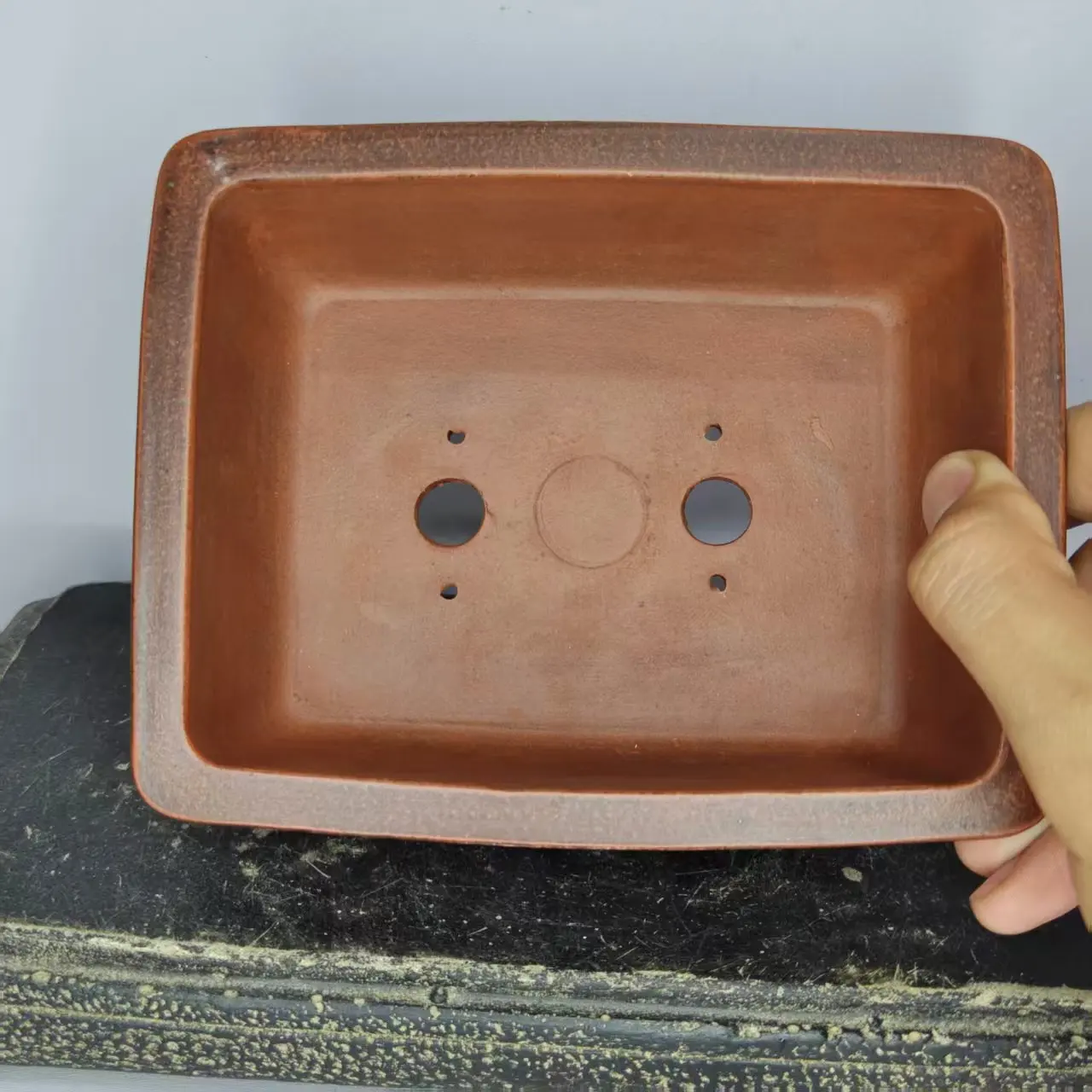 Hand craved High Quality Chinese Dragon Bonsai pot With Cloud feet
