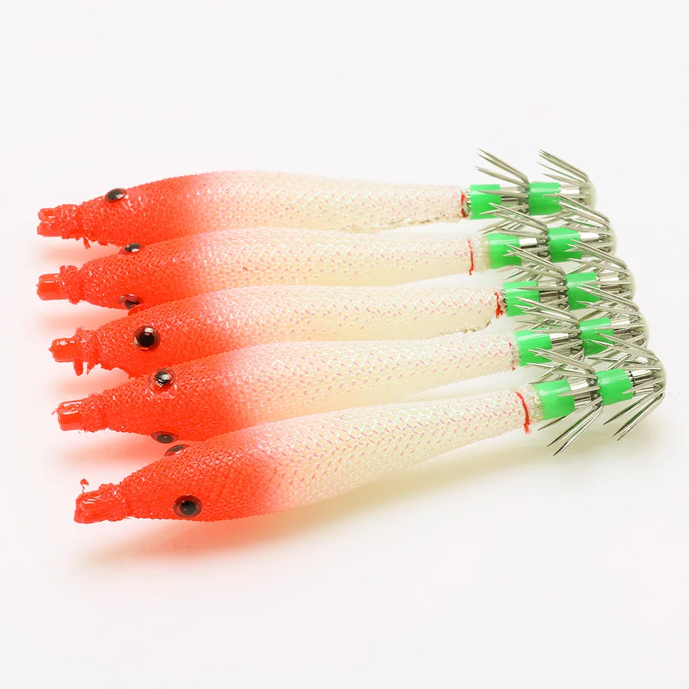 Weicher Tintenfisch-Angelköder mit handgebundenem, stoffumwickeltem Körper und scharfem Edelstahl-Schirmhaken für die Tintenfischjagd – Detail 27