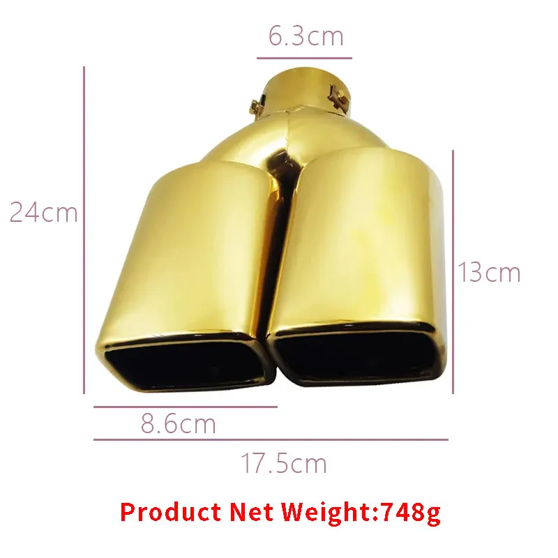 

1 шт., универсальный глушитель из нержавеющей стали, 63 мм