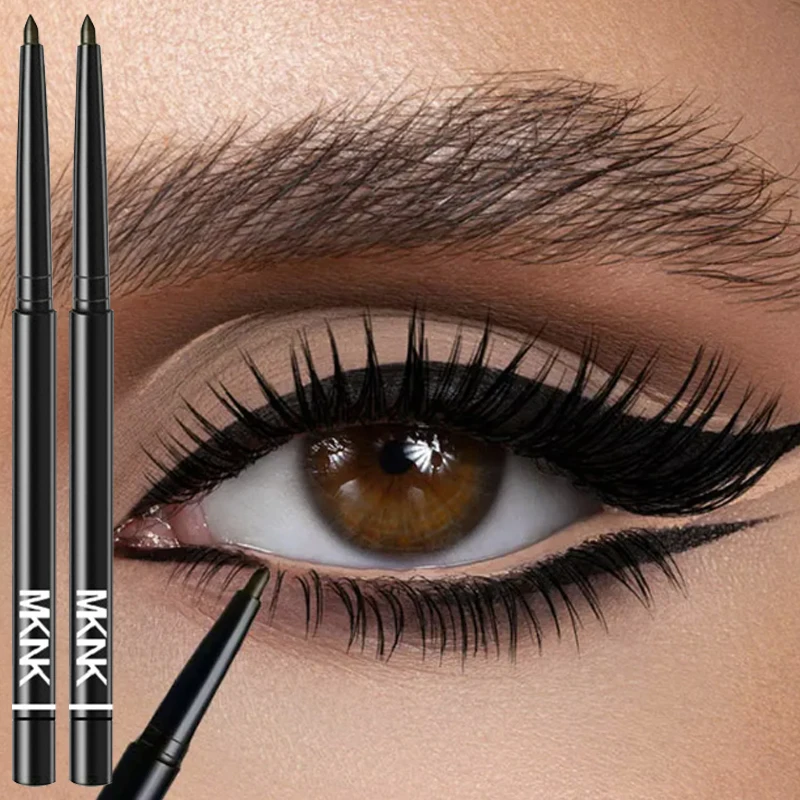 3 Stück wasserfester schwarzer Eyeliner-Stift, langlebiger Smoky Eyeshadow-Stift, multifunktionaler, anfängerfreundlicher Augenbrauen-Eyeliner für Make-up
