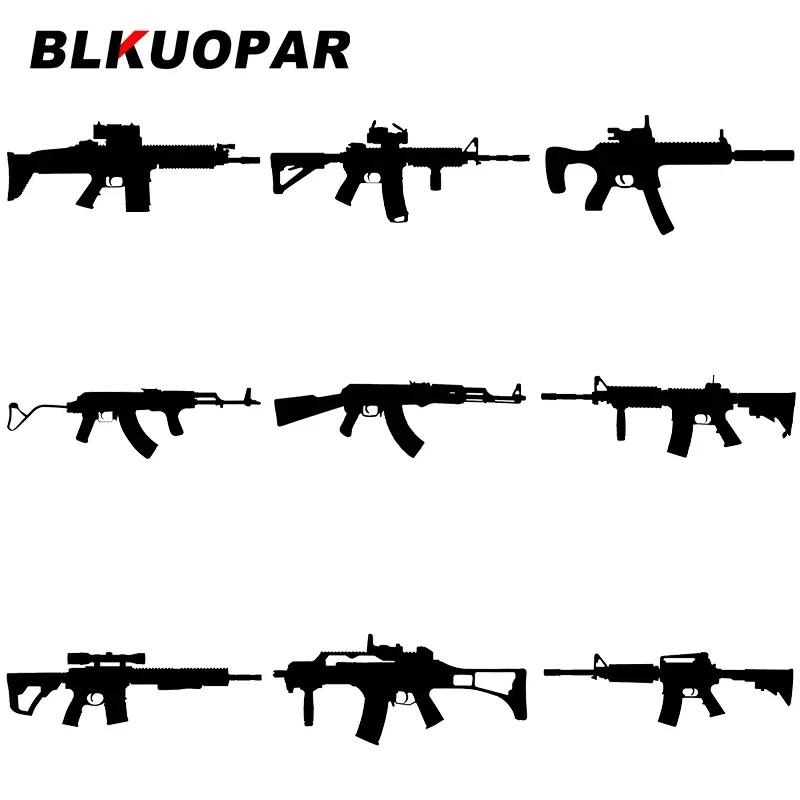 BLKUOPAR AK47 G36C M4A1 SIG MPX Car Sticker Original Personalized Decal Scratch-proof Waterproof Refrigerator Vinyl Car Wrap