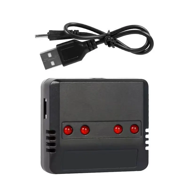 3.7V lithium battery charger USB small white head 1 drag 4 plug for drone lithium battery charging Toy battery charger - view 4