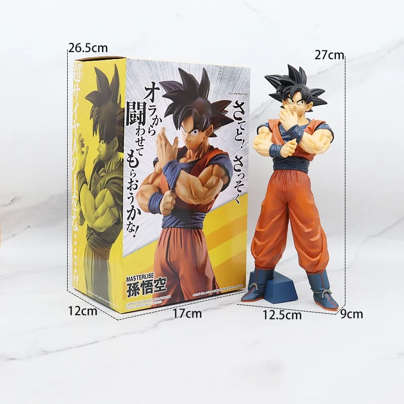 27cm Anime Dragon Ball Z Goku Figure Goku With Scouter Figurine Pvc Statue Action Figures Collection Model Toys Gifts