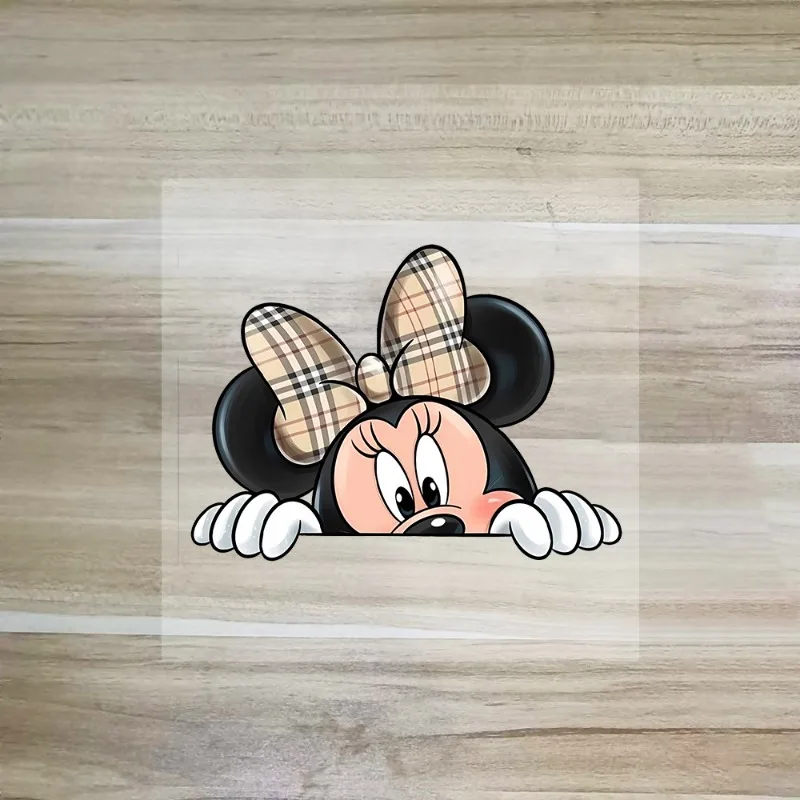 Parches de Disney de Mickey y Minnie Mouse para ropa, pegatinas de transferencia de calor, parche de planchado de Anime, calcomanías, pegatinas de