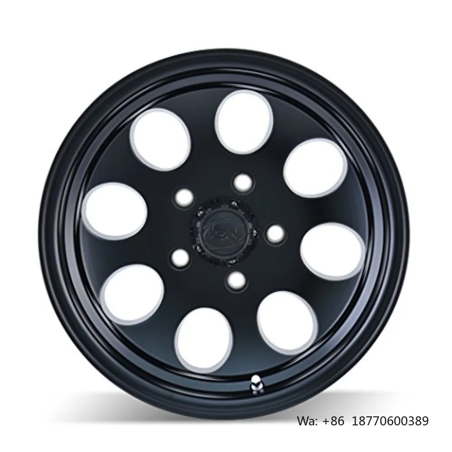 17x9 Bolt Pattern 8x6.5 Offset 0 MATTE BLACK Wheels Set of 1