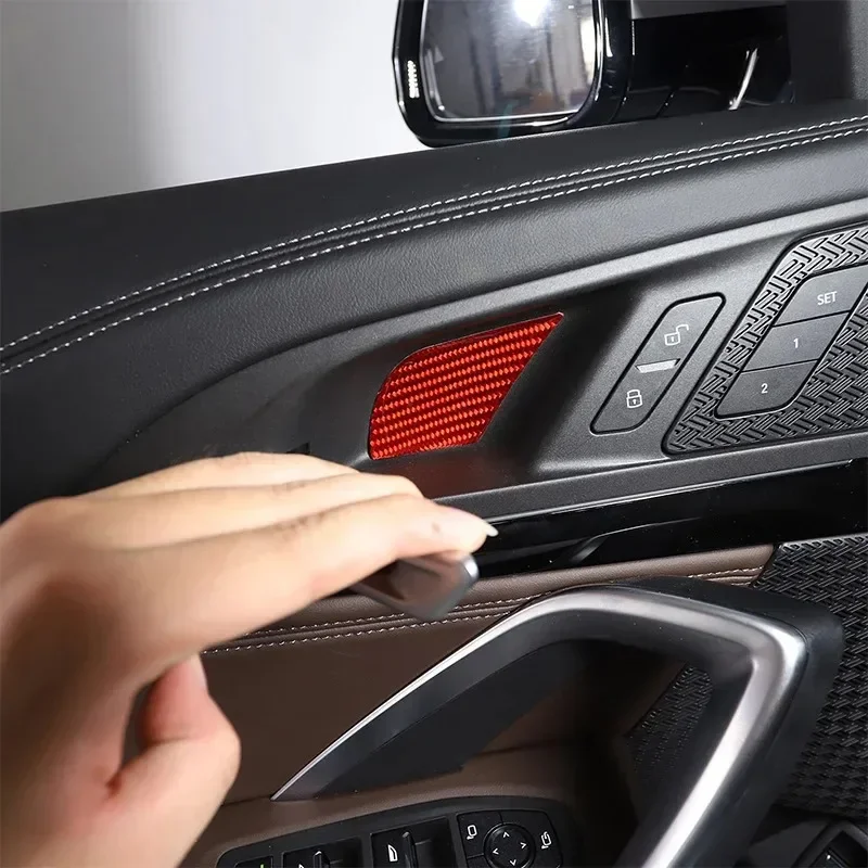 

Soft Carbon Fiber Car Inner Door Bowl Frame Cover Trim Stickers Interior Car Accessories For BMW X1 IX1 U11 2023-2024