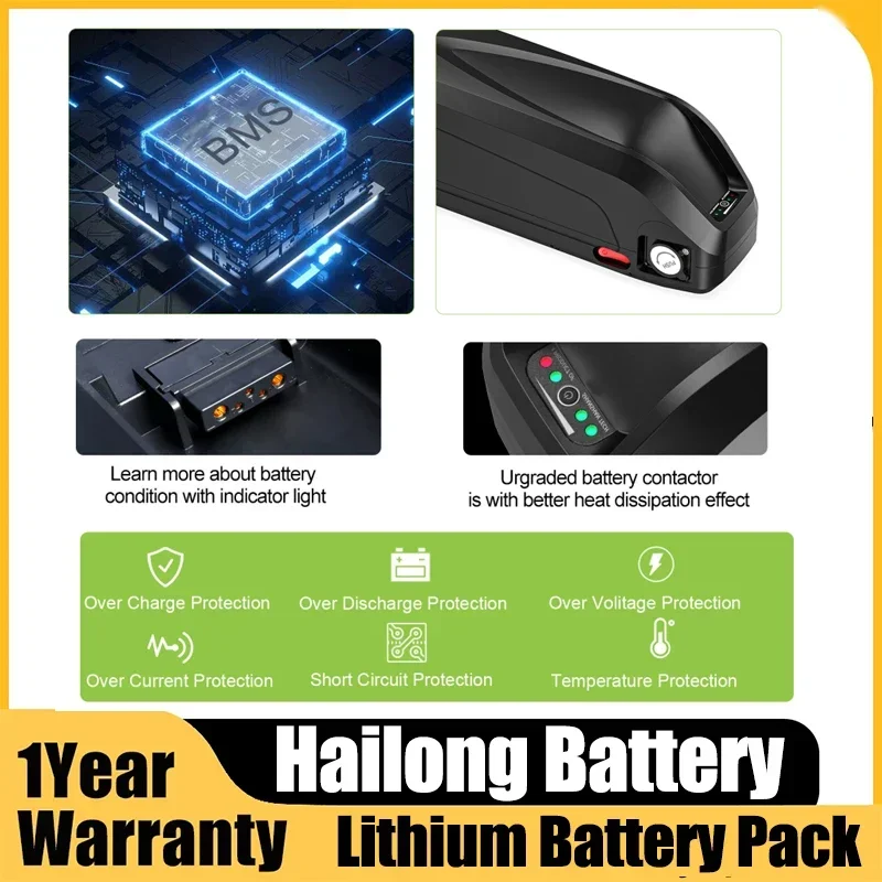 48V Electric Bike 20ah 24ah 60ah 50ah Lithium Battery 36V Hailong 30ah Battery 52V Lithium Battery 40ah Bafang 2000W High Power