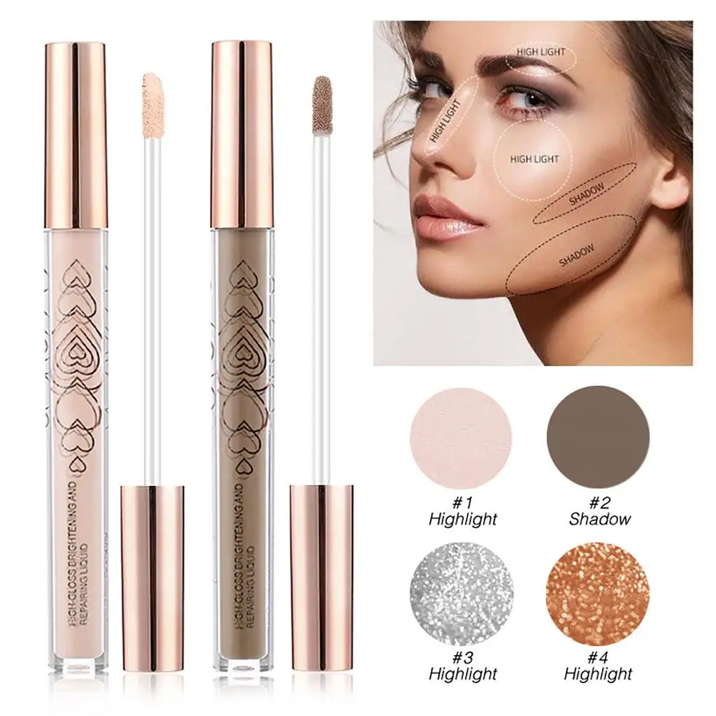 Liquid highlight shadow cement stick concealer to create three-dimensional contour nose shadow waterproof brightening eye