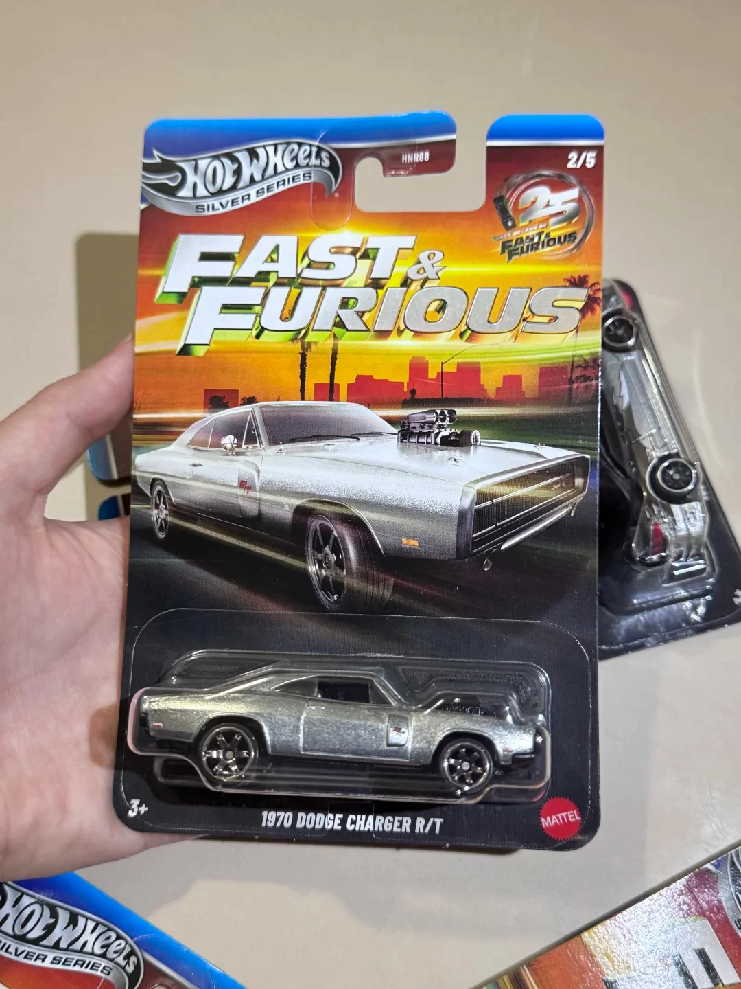 Hot Wheels Silver Series HNR88 Fast & Furious Q 1970 Dodge Charger Toyota Supra 1:64 Druckguss-Modellauto 2026 Neues Sammlerstück Geschenk – Detail 7