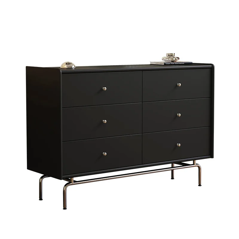 

Solid wood six-chest cabinet, drawer storage locker, American retro cherry wood, living room against the wall, small vertical