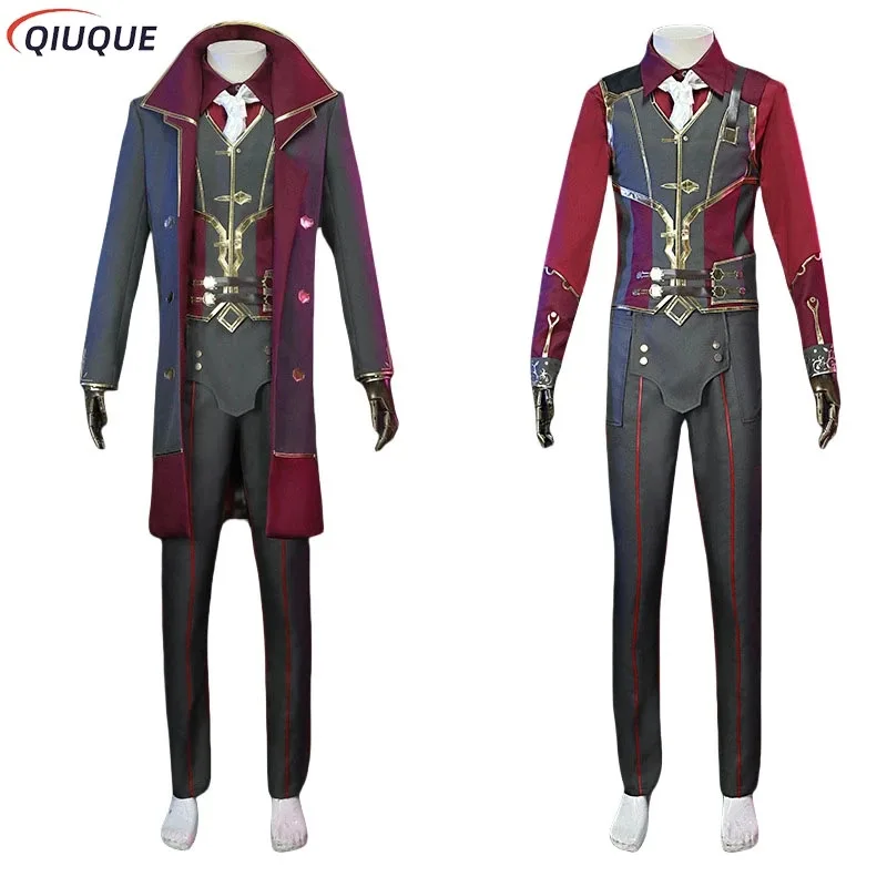 

qq023Anime Arcane Costume Wig Game LOL Jinx Father Silco Cosplay Outfits Halloween Carnival Suit