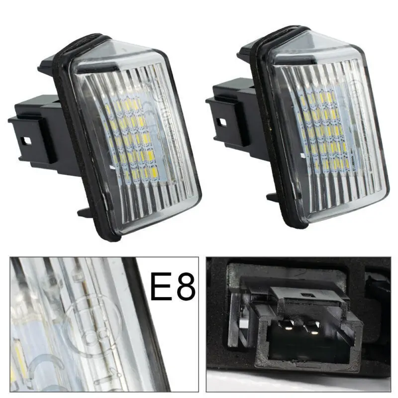 Lampu plat nomor LED mobil 2 buah untuk Peugeot 207 SW 2006-2012 untuk Peugeot 206 206CC 206SW 1998-2010