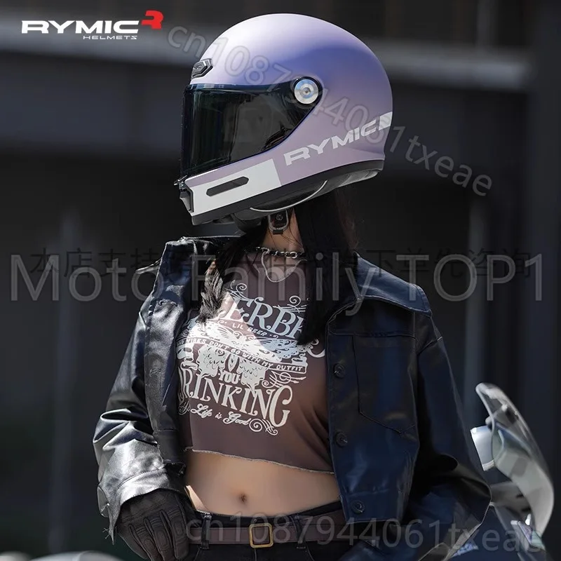 

RYMIC retro cruise helmet motorcycle full helmet locomotive helmet men and women four seasons helm V80