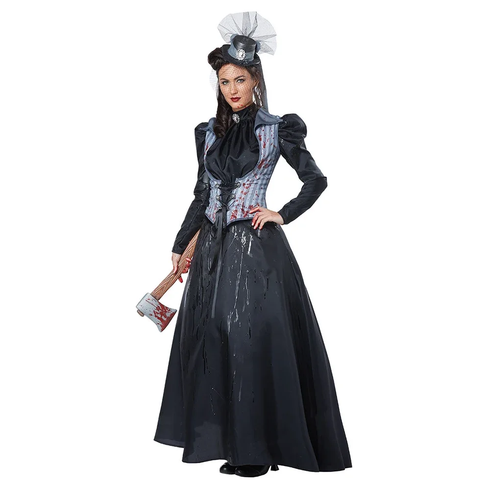 

Devil Murderess Costume Adult Killer Dress Masquerade Party Dress Earl Queen Performance Dress