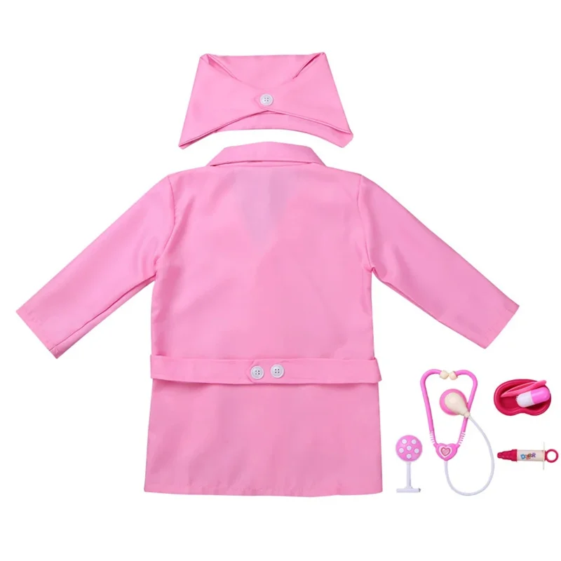 Halloween Cosplay Costumes Children Under 160 Cm Doctor Nurse Uniform Boy Girl Carnival Party Performance Costume Toy Set Cute O