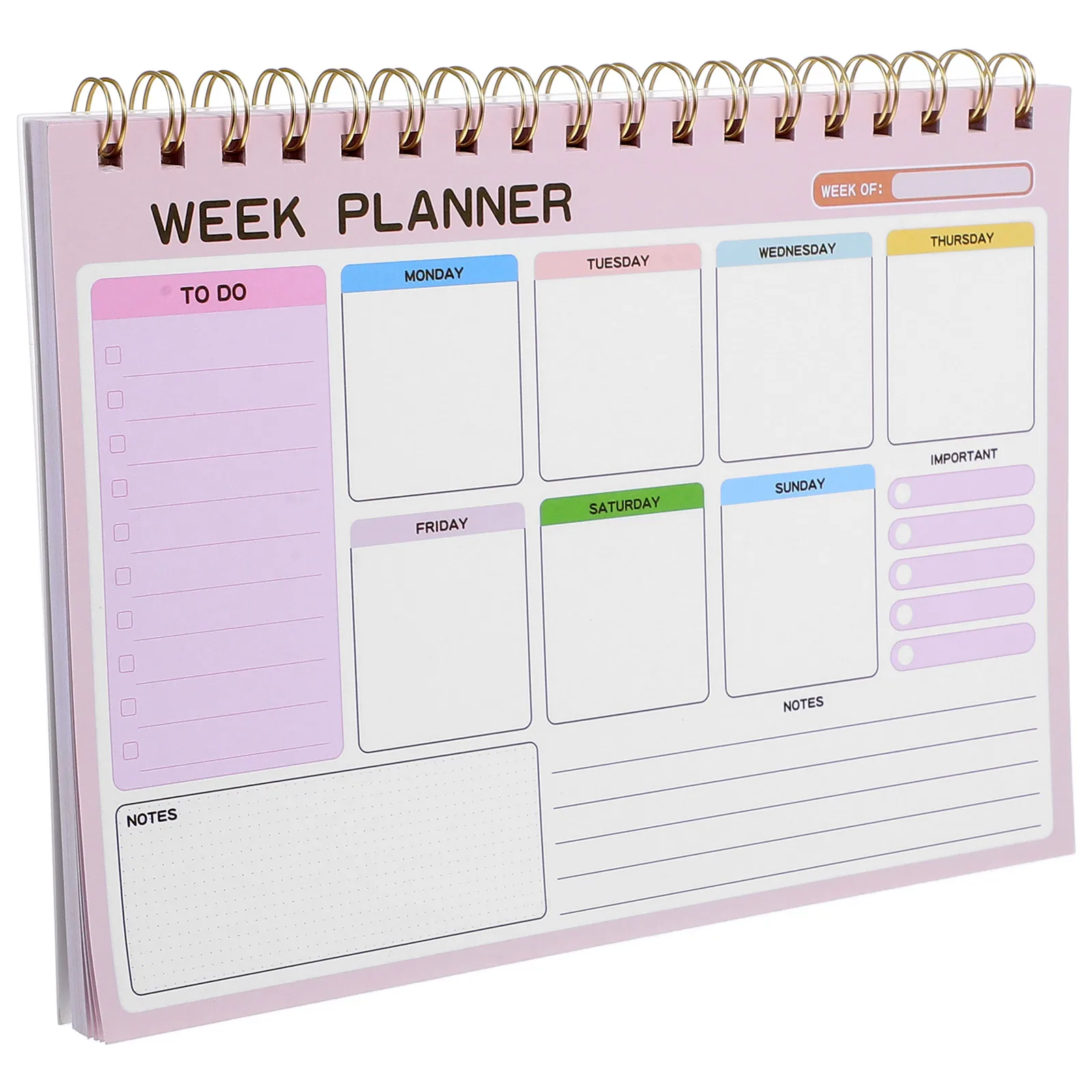 

Weekly Planner Notepad Large Size Desk Daily Work Planning Undated Pages Task Prioritization Ample Space Writing Efficient
