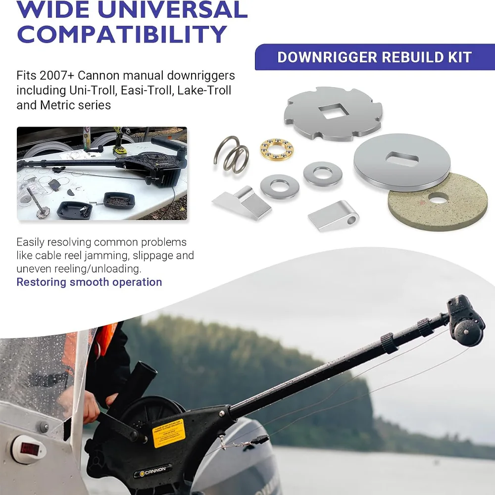 Downrigger Kit with Rebuild/Terminator Sets  for Cannon Manual Downriggers 6 Tool-Free Line Terminators for Cannon Scotty & More
