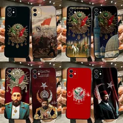 Ottoman Empire Coat Phone Case For iPhone 15,14,13,12,11,Plus,Pro Max,XS,X,XR,SE,Mini,8,7 Soft Silicone Black Cover