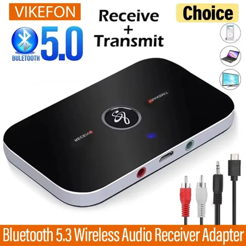 3.5mm AUX Jack RCA Bluetooth 5.0 Audio Transmitter Receiver Stereo USB Dongle Music Wireless Adapter For Car kit PC TV Headphone