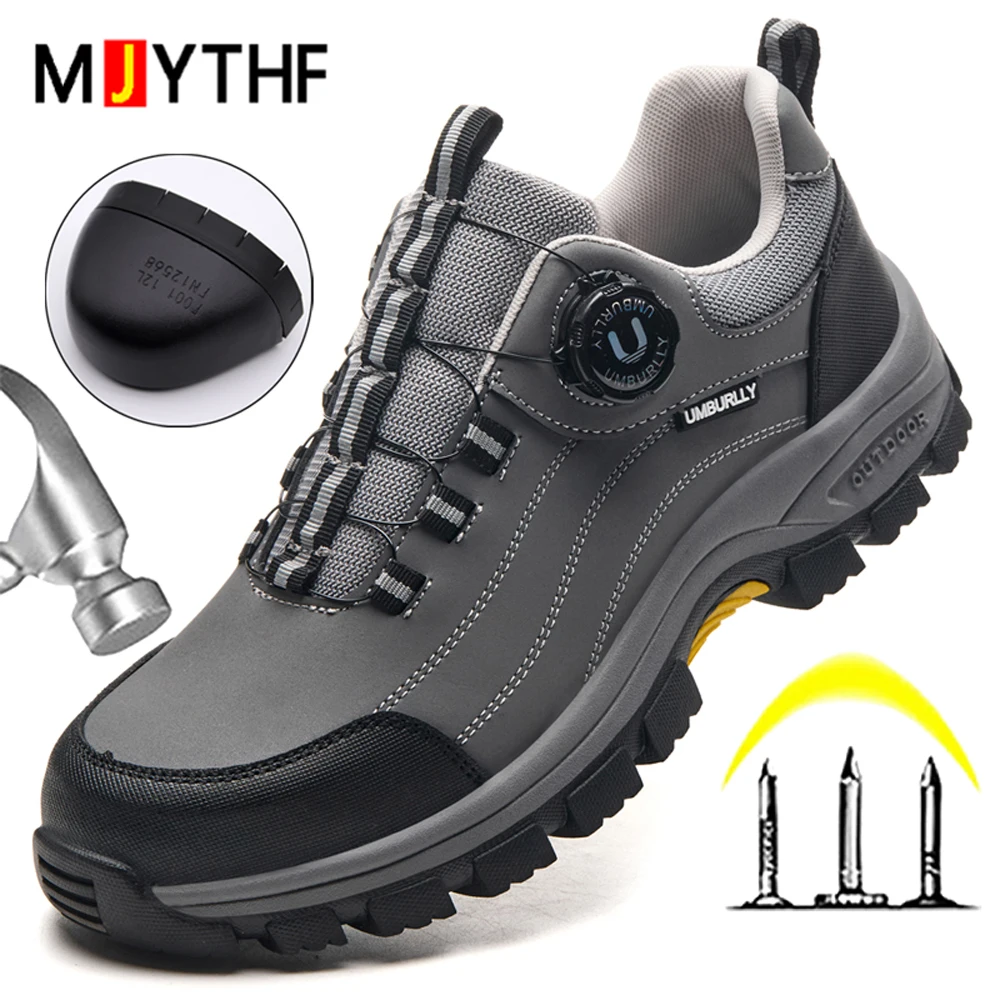 Fashion Work Sneakers For Men Safety Shoes Puncture-Proof Indestructible Shoes Wear-resistant Comfort Security Work Shoes 2026