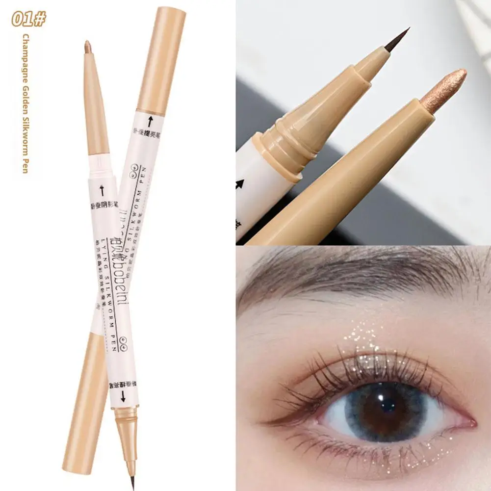 Lápis Aegyo Sal 2 em 1: iluminador natural fosco e brilho, maquiagem fácil para os olhos para estudantes, intensificador de linha de cílios inferiores N2X7