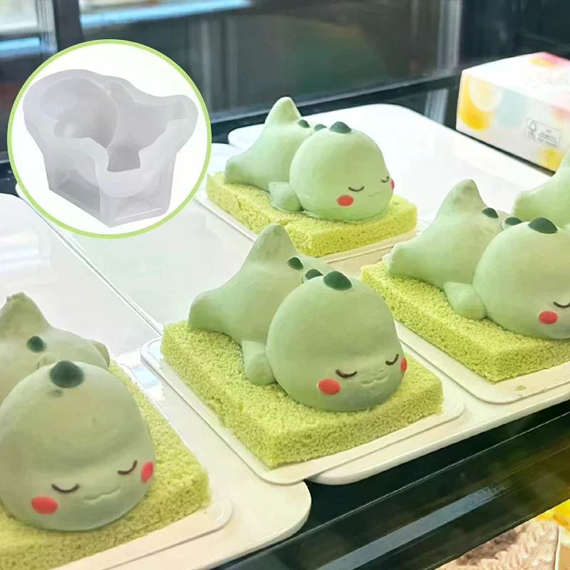 Dragon Kitty Milk Pudding Silicone Mold Custard Mold Cute Cartoon Jelly Cake Cake Mold Cake Decoration Baking Bakery Tool Lying