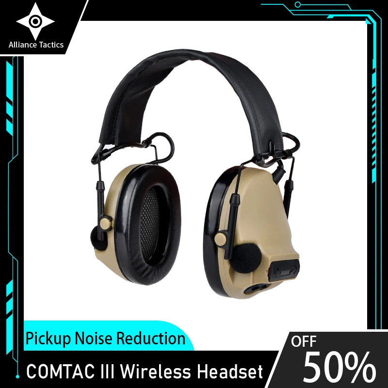 

WADSN C3 Tactical Wireless Headset Active Pickup Noise Canceling NO Microphone For Outdoor Hunting Hearing Protection