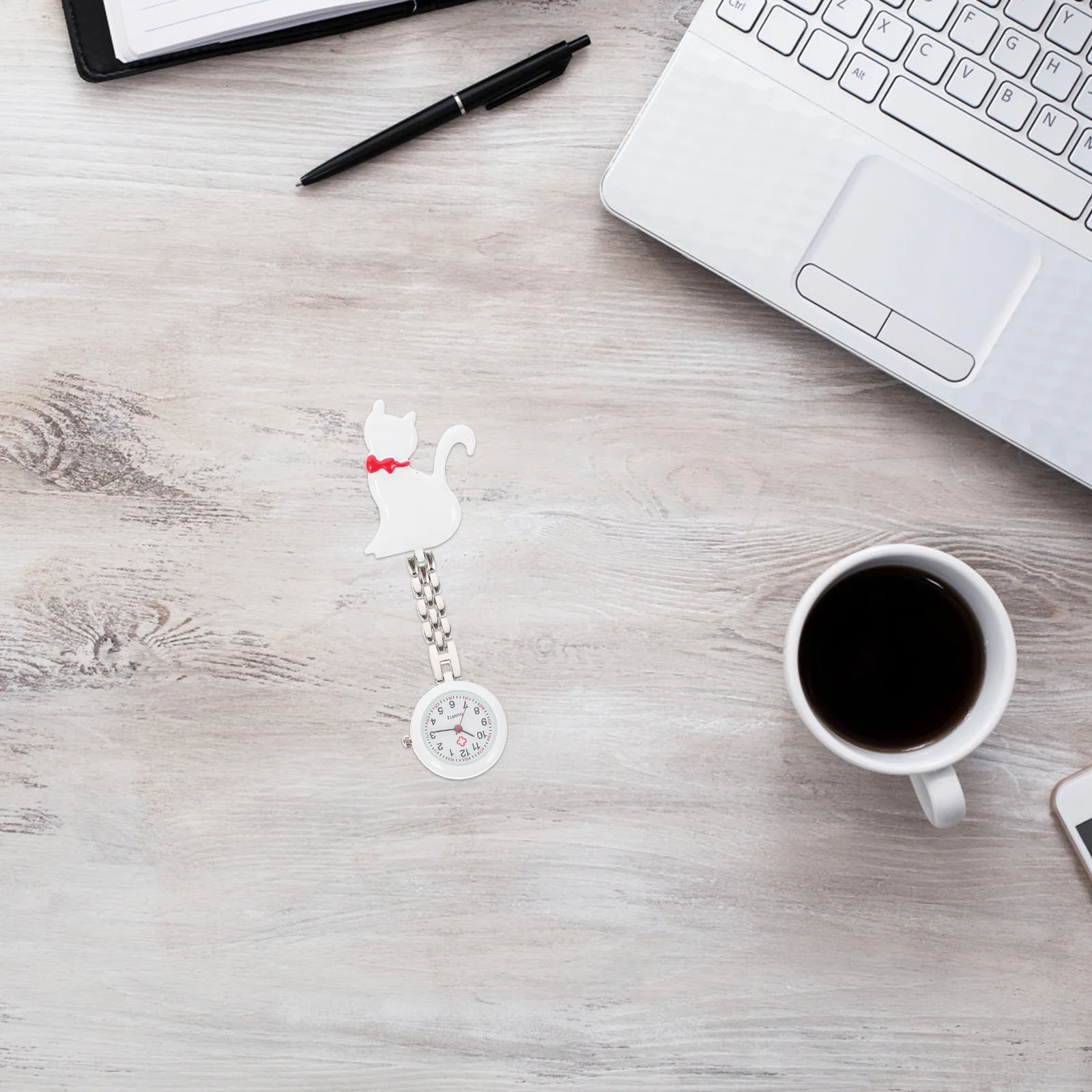 

1pc Small Cat Watch For Nurses Doctors Students Hanging Metal Fob Student Watch Nurse Brooch Nursing Watches For Women Timepiece