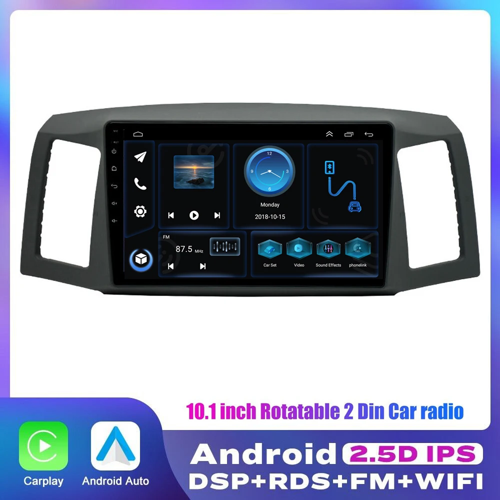 

For Jeep Grand Cherokee 2004 - 2007 LHD 2K Android 13 Car Radio Multimedia Video Player FM GPS DSP CarPlay 4G Stereo