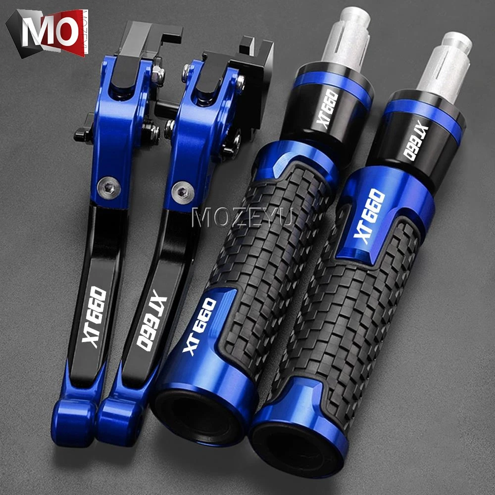 

For yamaha XT660 XT660R XT660X XT 660X 600R 2004-2017 2016 2015 Motorcycle Adjustable Brake Clutch Levers Handlebar grips Ends